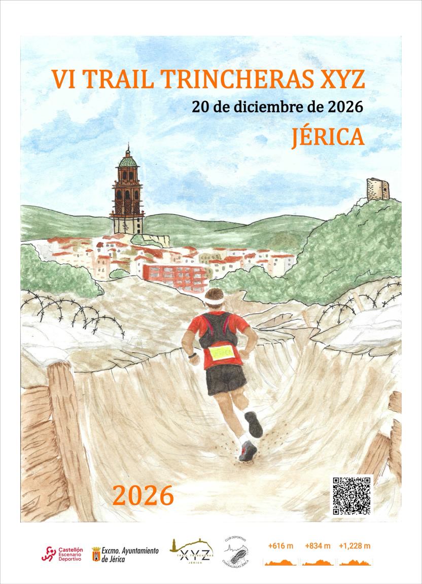 Obra de Paula Sirvent Alonso, ganadora de la categoría Adultos del Concurso de Carteles Trail Trincheras XYZ 2026