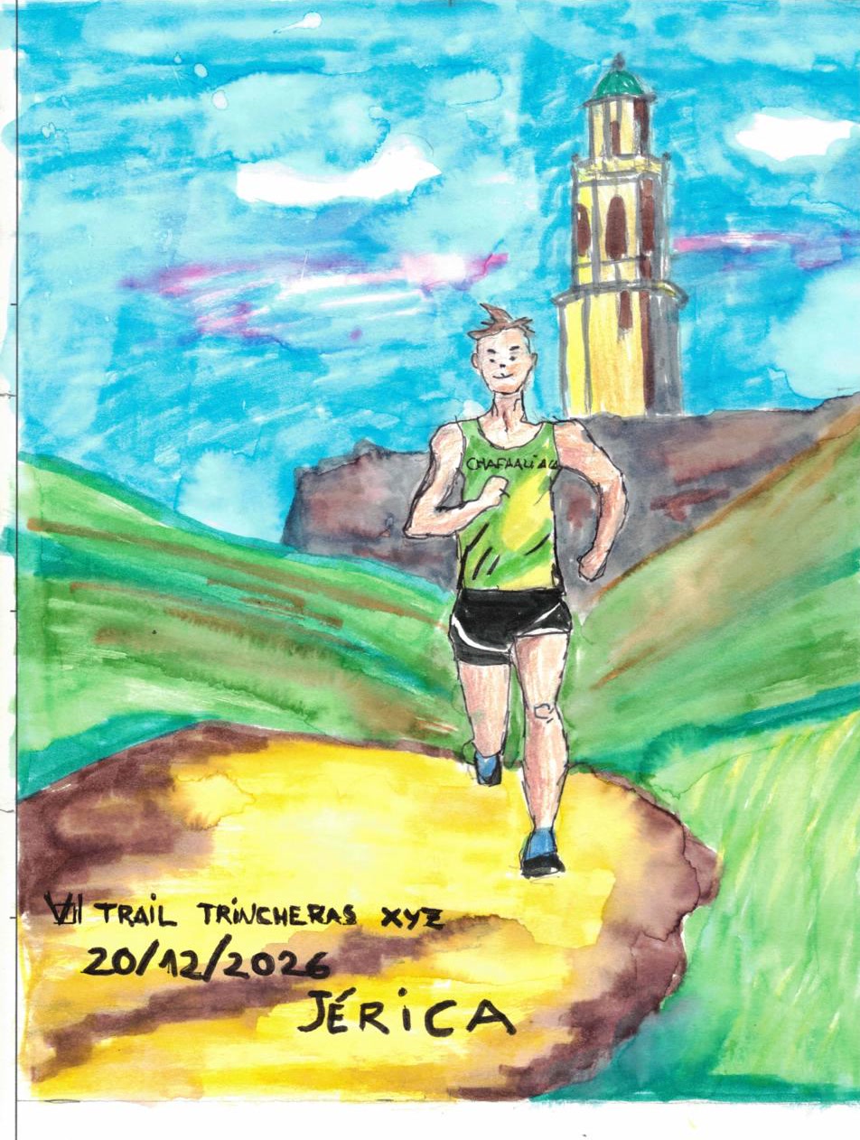 Obra de José Verdejo, ganador de la categoría Infantil del Concurso de Carteles Trail Trincheras XYZ 2026